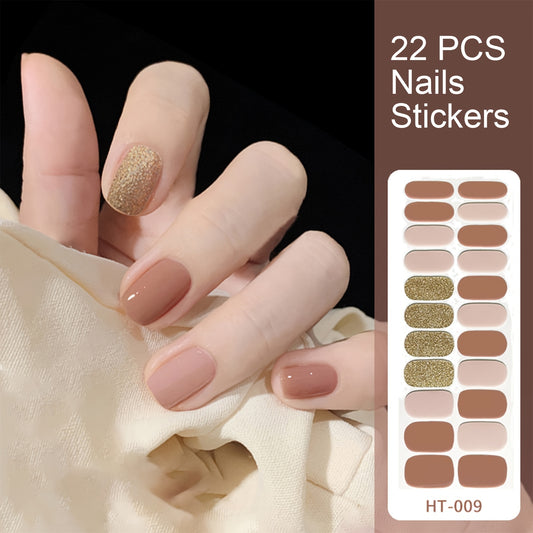 New Style 22 Color-Blocking Nail Stickers, Minimalist And Fashionable Design for Nail Art.