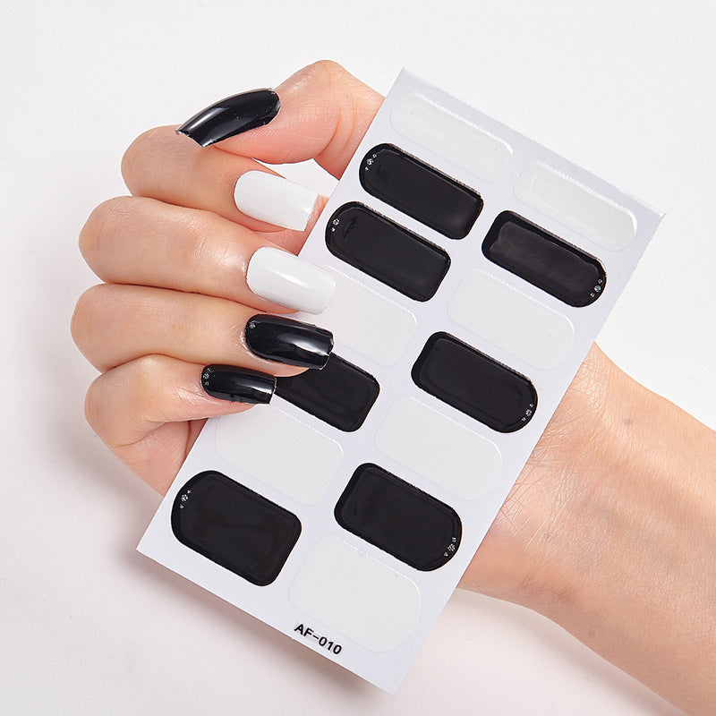 Trendy Nail Polish Film Nail Sticker Waterproof Letter Nail Sticker Full Sticker