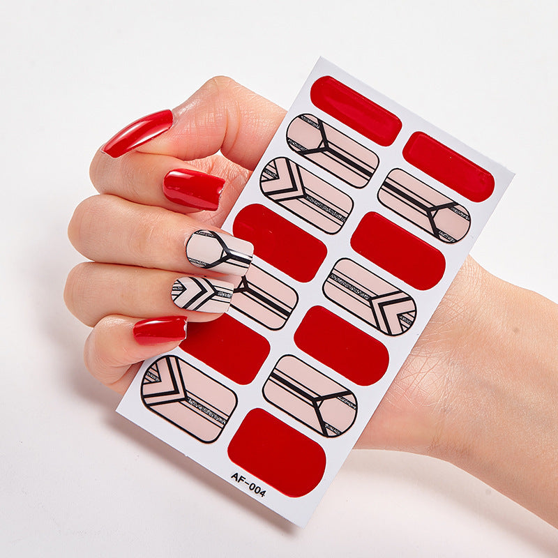 Trendy Nail Polish Film Nail Sticker Waterproof Letter Nail Sticker Full Sticker