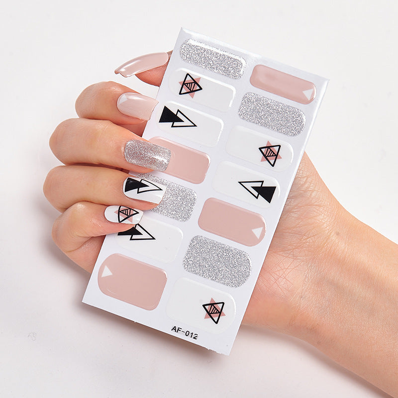 Trendy Nail Polish Film Nail Sticker Waterproof Letter Nail Sticker Full Sticker