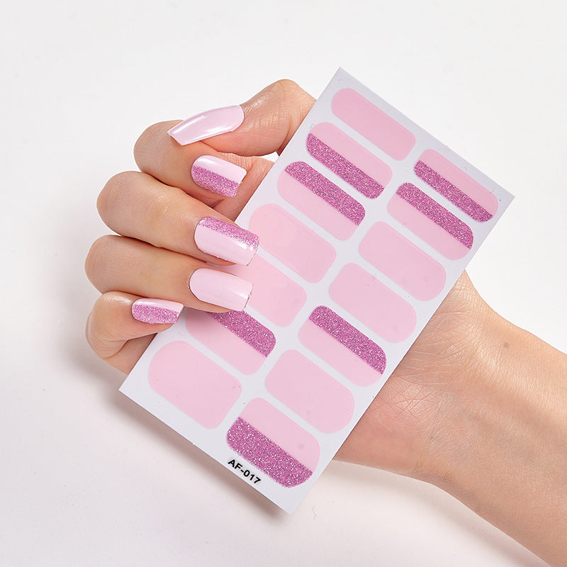 Trendy Nail Polish Film Nail Sticker Waterproof Letter Nail Sticker Full Sticker