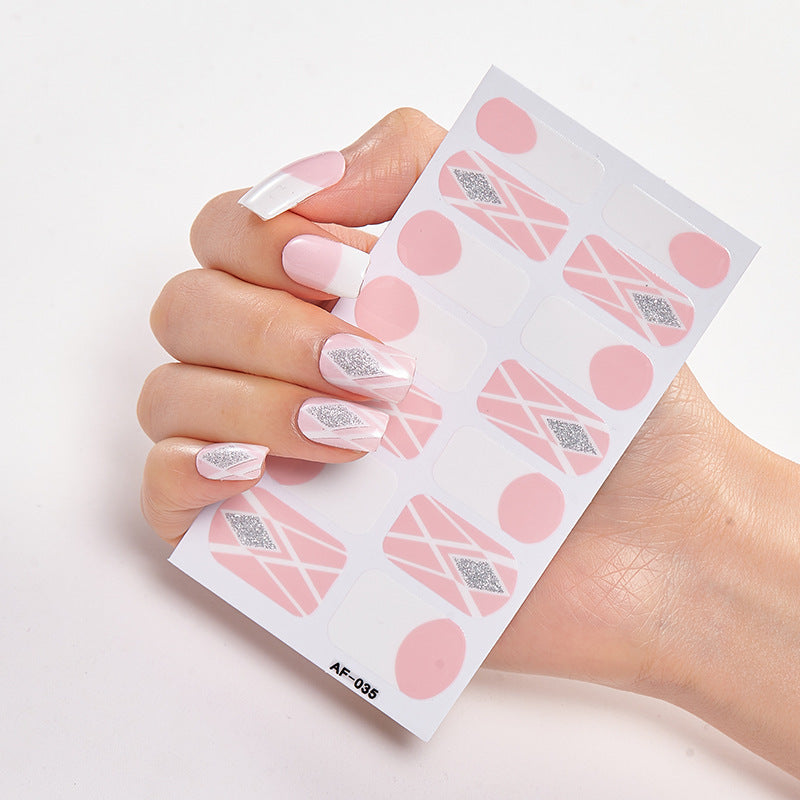 Trendy Nail Polish Film Nail Sticker Waterproof Letter Nail Sticker Full Sticker