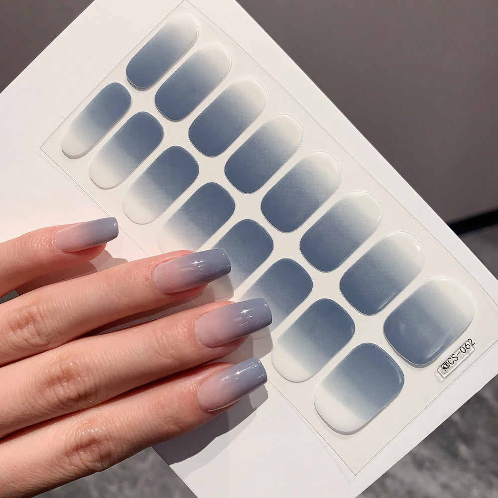 Easy-Apply Gradient Nail Wraps - Full Coverage, Hypoallergenic Adhesive Stickers for DIY Manicures & Decorations