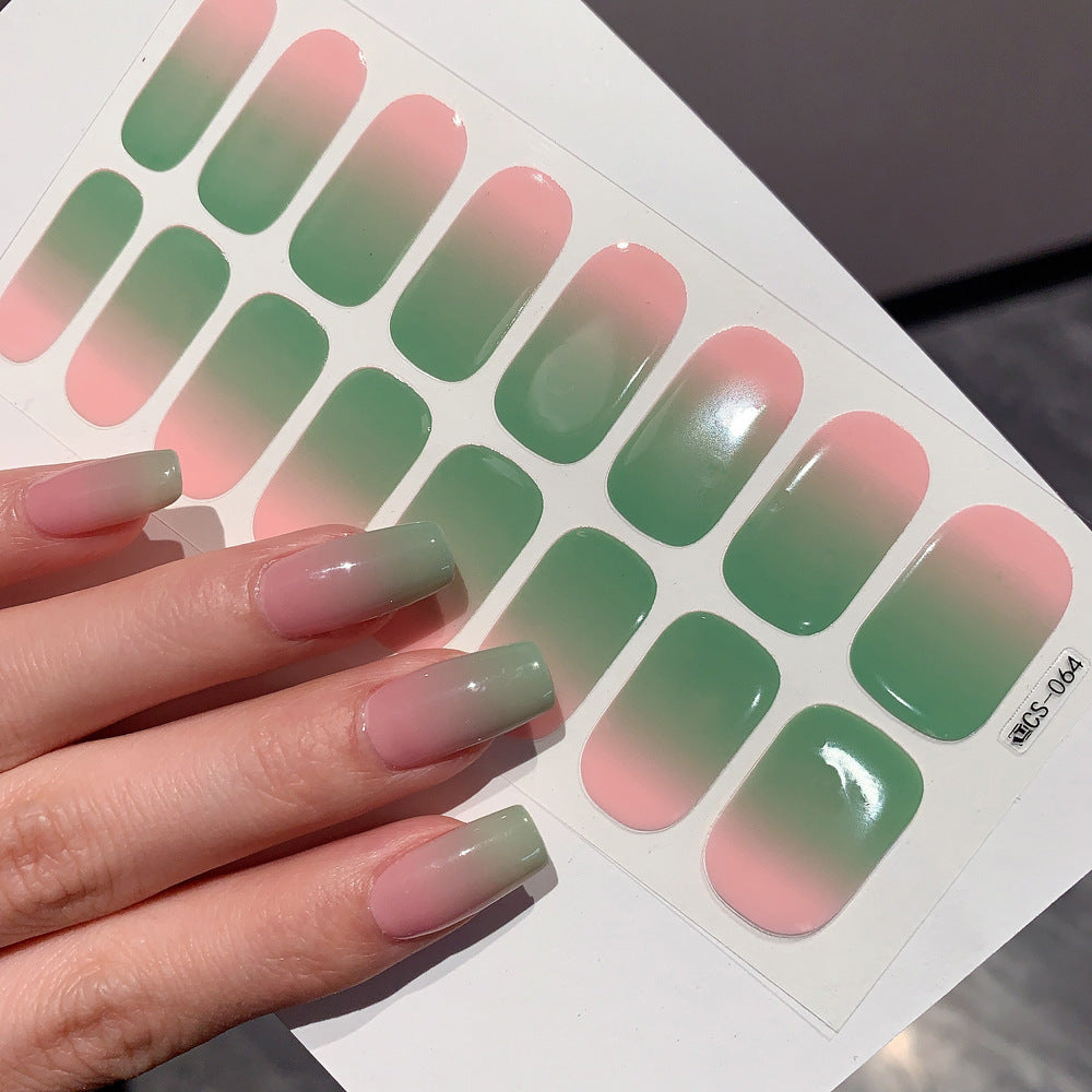 Easy-Apply Gradient Nail Wraps - Full Coverage, Hypoallergenic Adhesive Stickers for DIY Manicures & Decorations