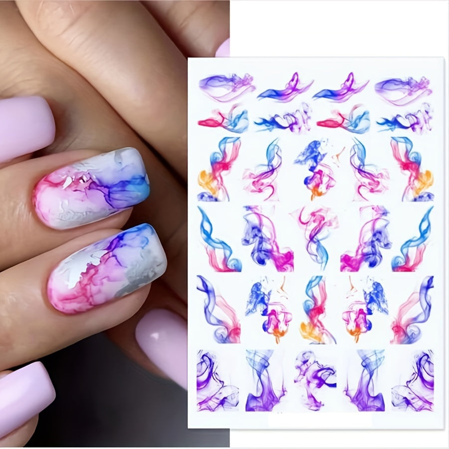 Abstract Line Design Nail Art Stickers, Self Adhesive Nail Art Decals For Nail Art Decoration, Nail Art Supplies For Women And Girls