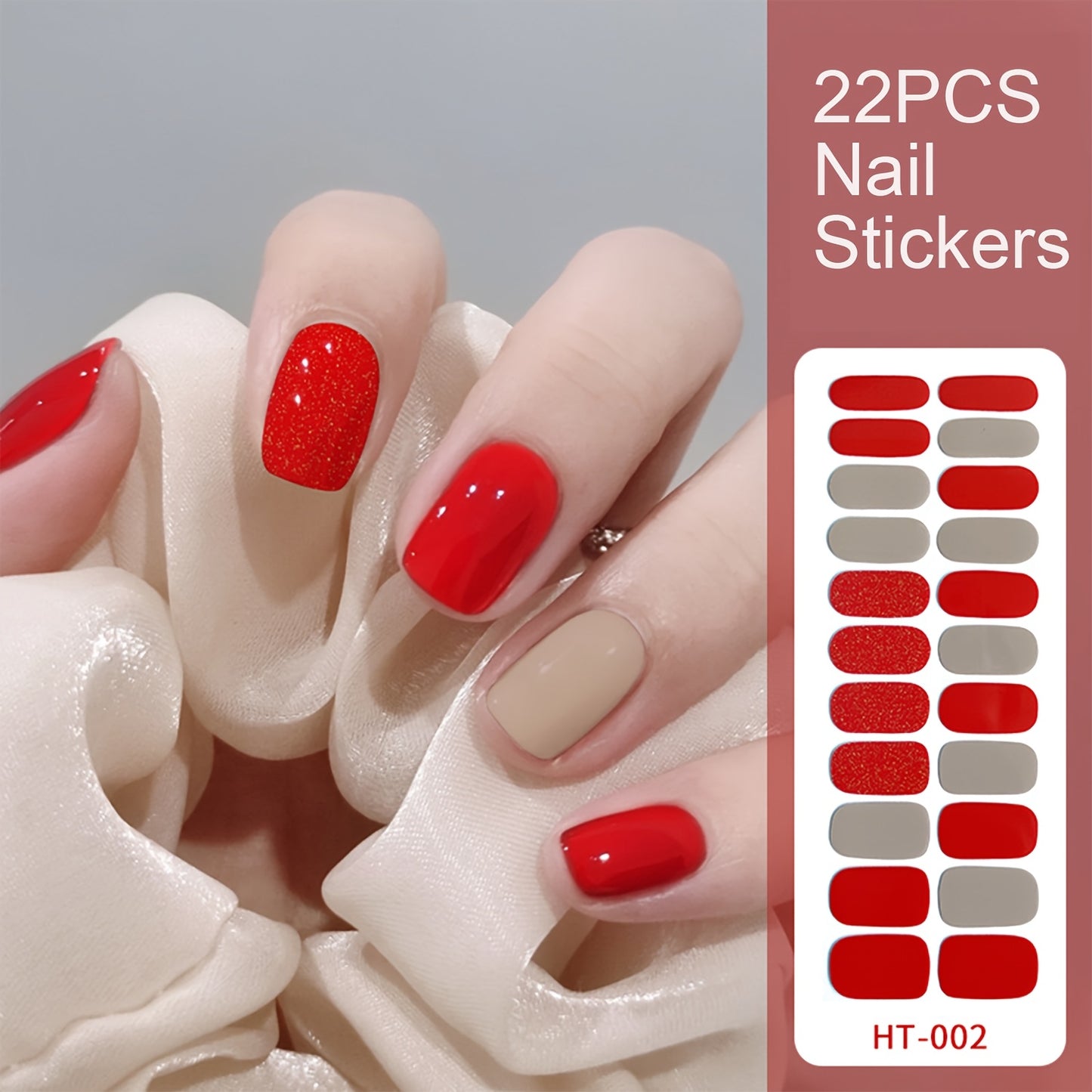 New Style 22 Color-Blocking Nail Stickers, Minimalist And Fashionable Design for Nail Art.