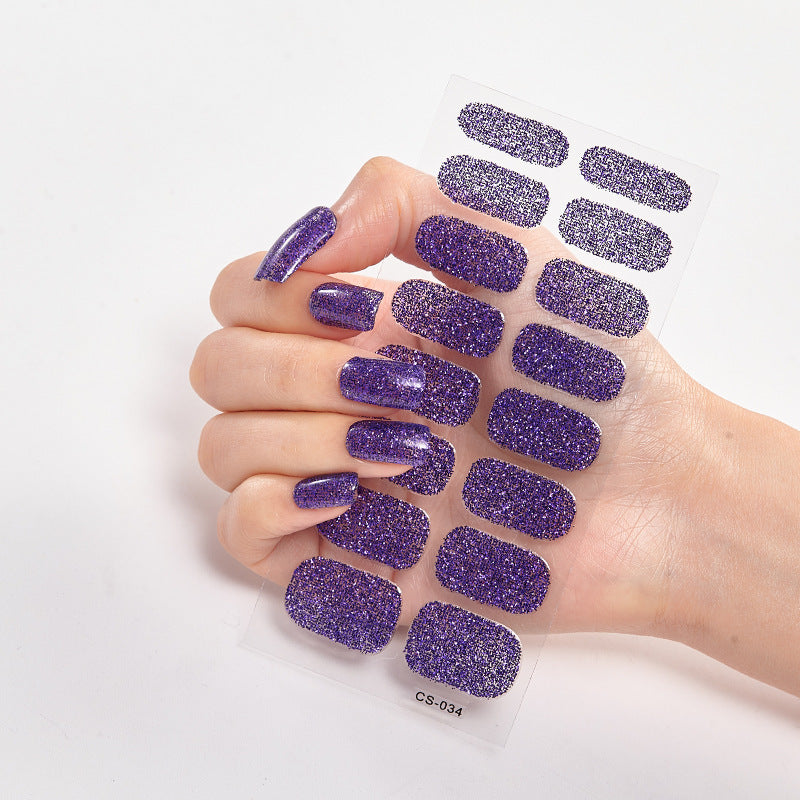 Solid Color 16 Small Stickers Nail Stickers Simple Nail Stickers