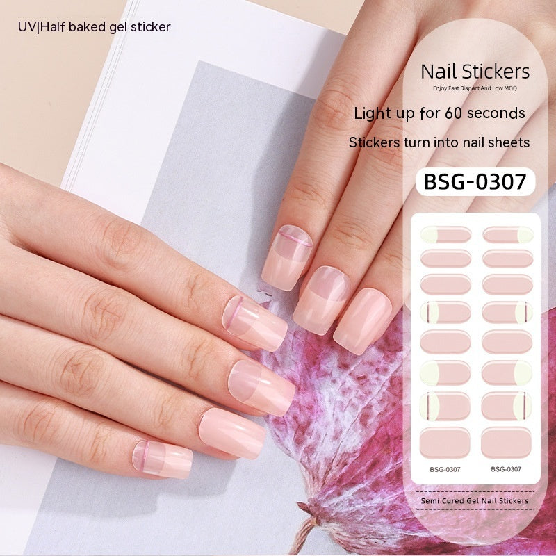 Gel Nail Art Sticker Christmas Semi-curing Nail Sticker