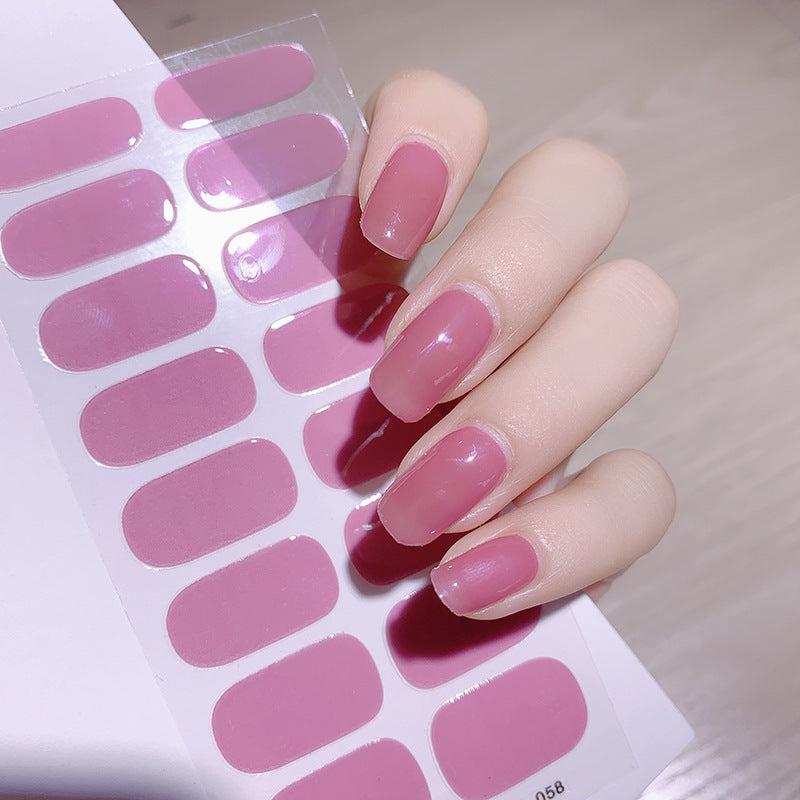 Solid Color 16 Small Stickers Nail Stickers Simple Nail Stickers