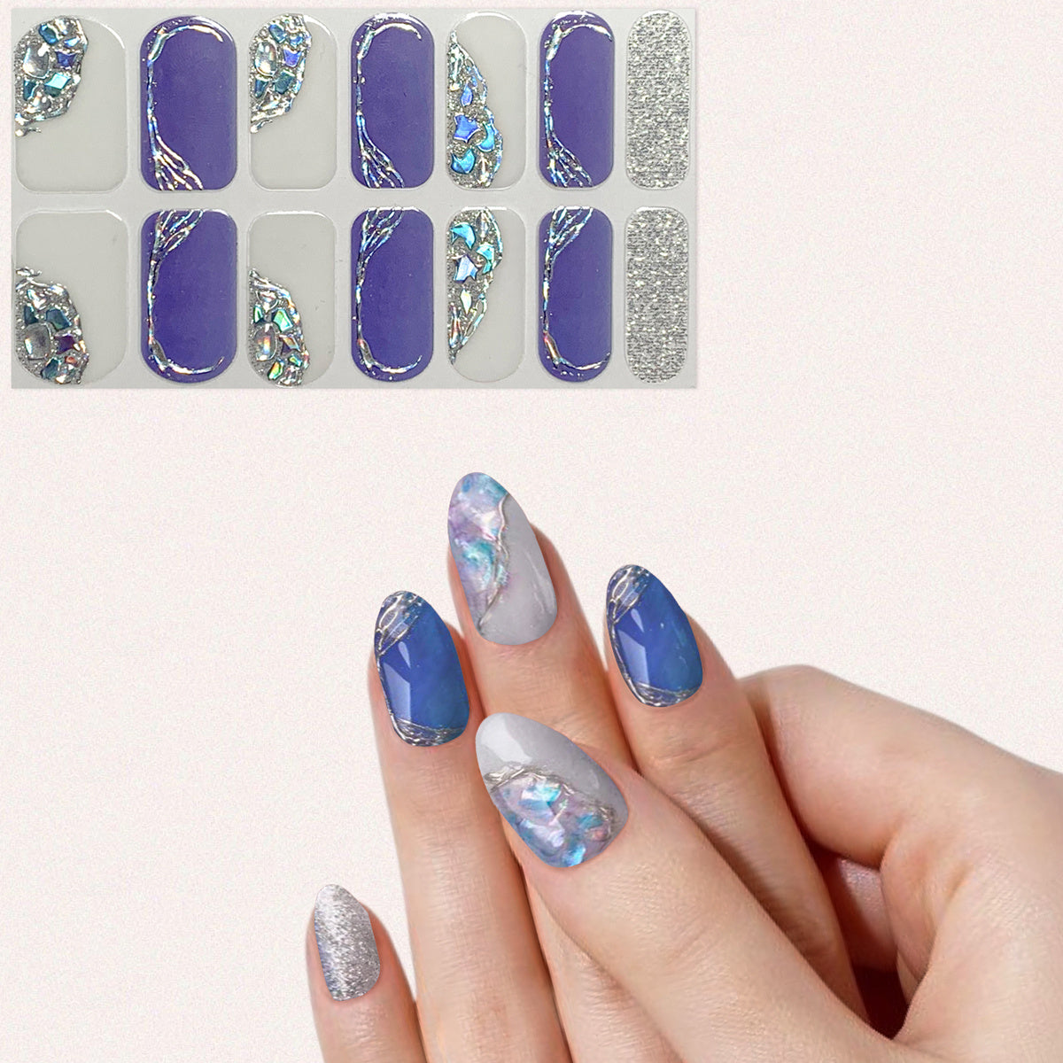 Spring Summer Nail Wraps With Design Self Adhesive Full Cover Nail Decals Art Nail Polish Stickers False Nail Decals Manicure Stickers For Girls Women