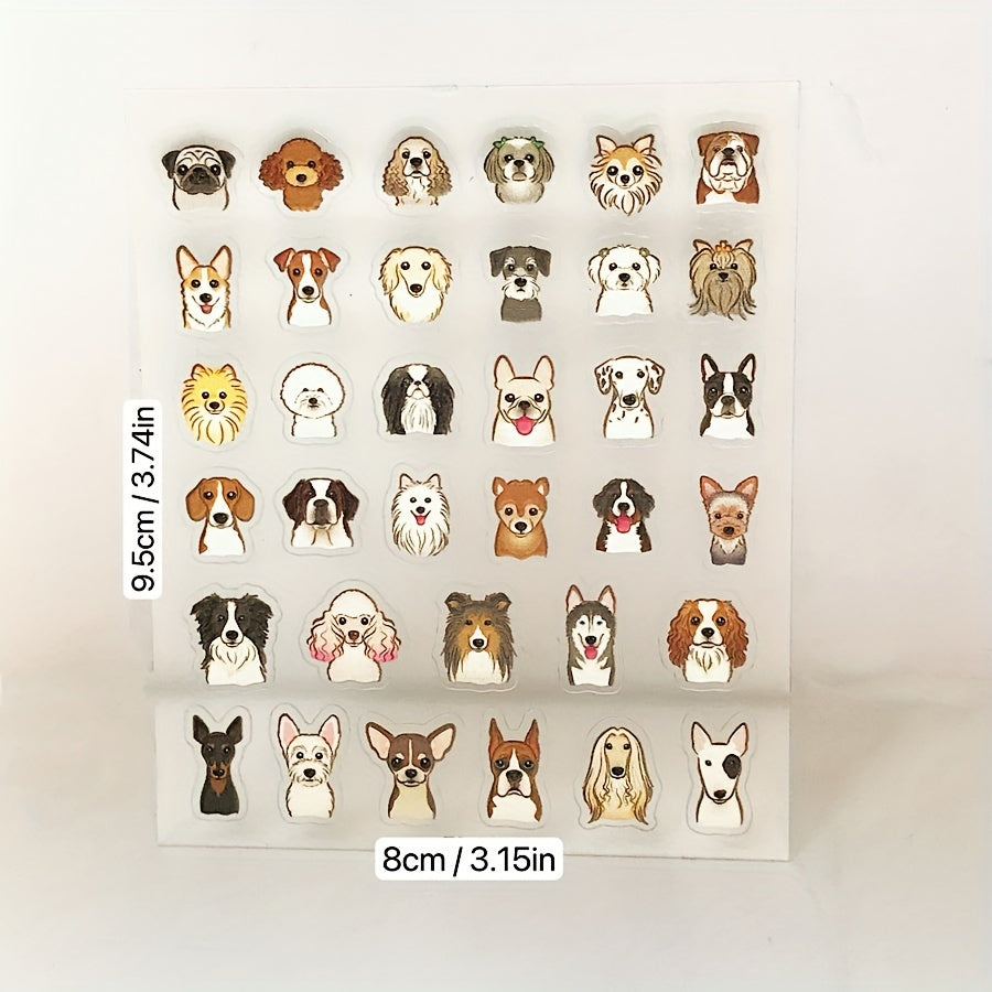 5D Embossed Nail Art Stickers Cute Cartoon Puppy Dog Embossed Self Adhesive Nail Decals Design Decoration For Women Girls Nail Art DIY