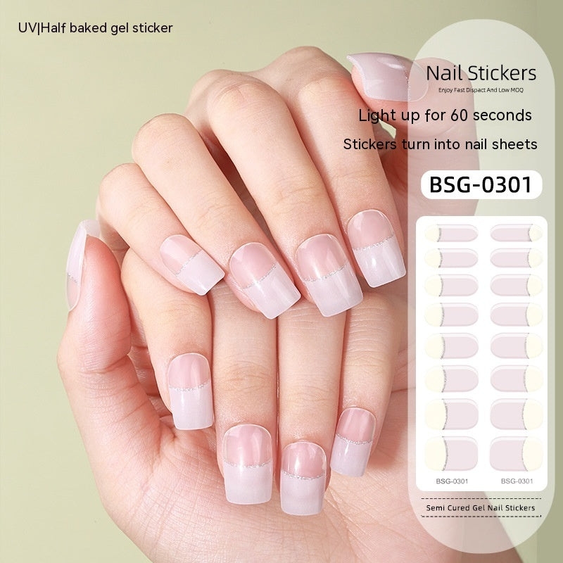 Gel Nail Art Sticker Christmas Semi-curing Nail Sticker