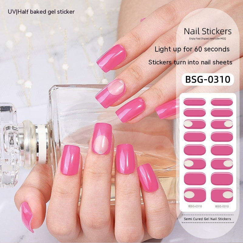 Gel Nail Art Sticker Christmas Semi-curing Nail Sticker