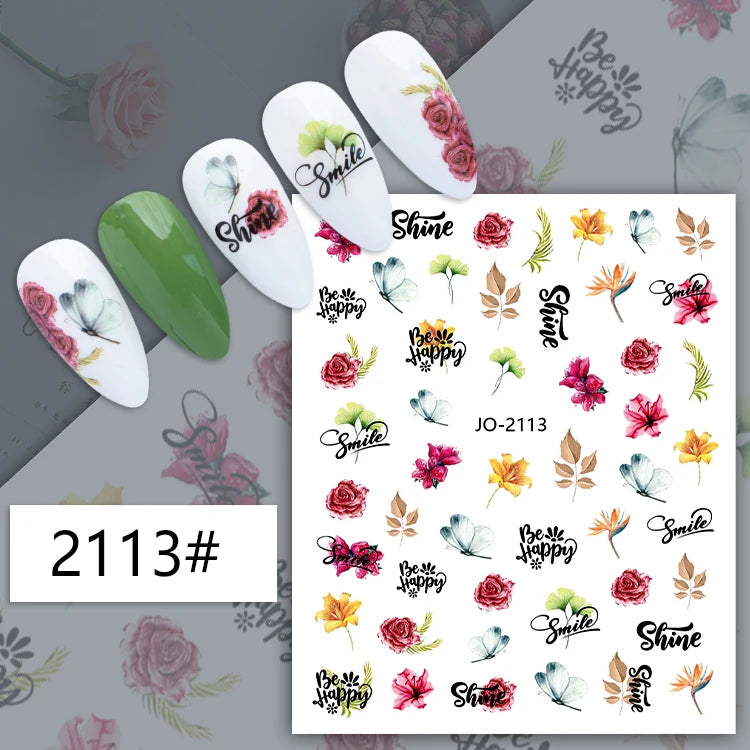 Nail Art Flower Daisy Embossed Stickers Nail Sliders Simple Floral Design Elegant Self Adhesive Nail Art Decals Decoration