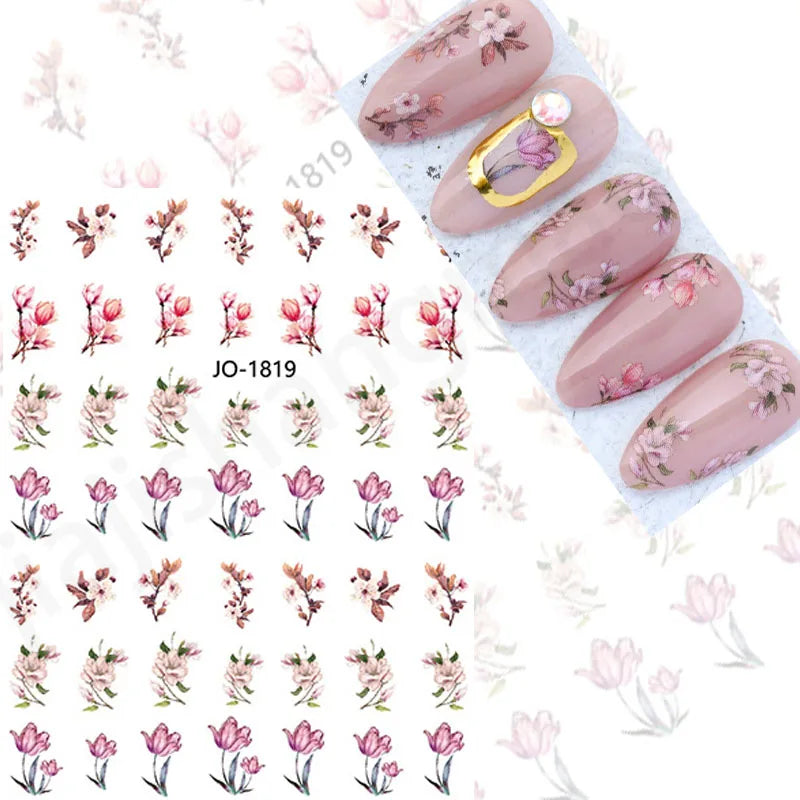 Nail Art Flower Daisy Embossed Stickers Nail Sliders Simple Floral Design Elegant Self Adhesive Nail Art Decals Decoration