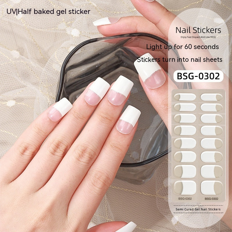 Gel Nail Art Sticker Christmas Semi-curing Nail Sticker